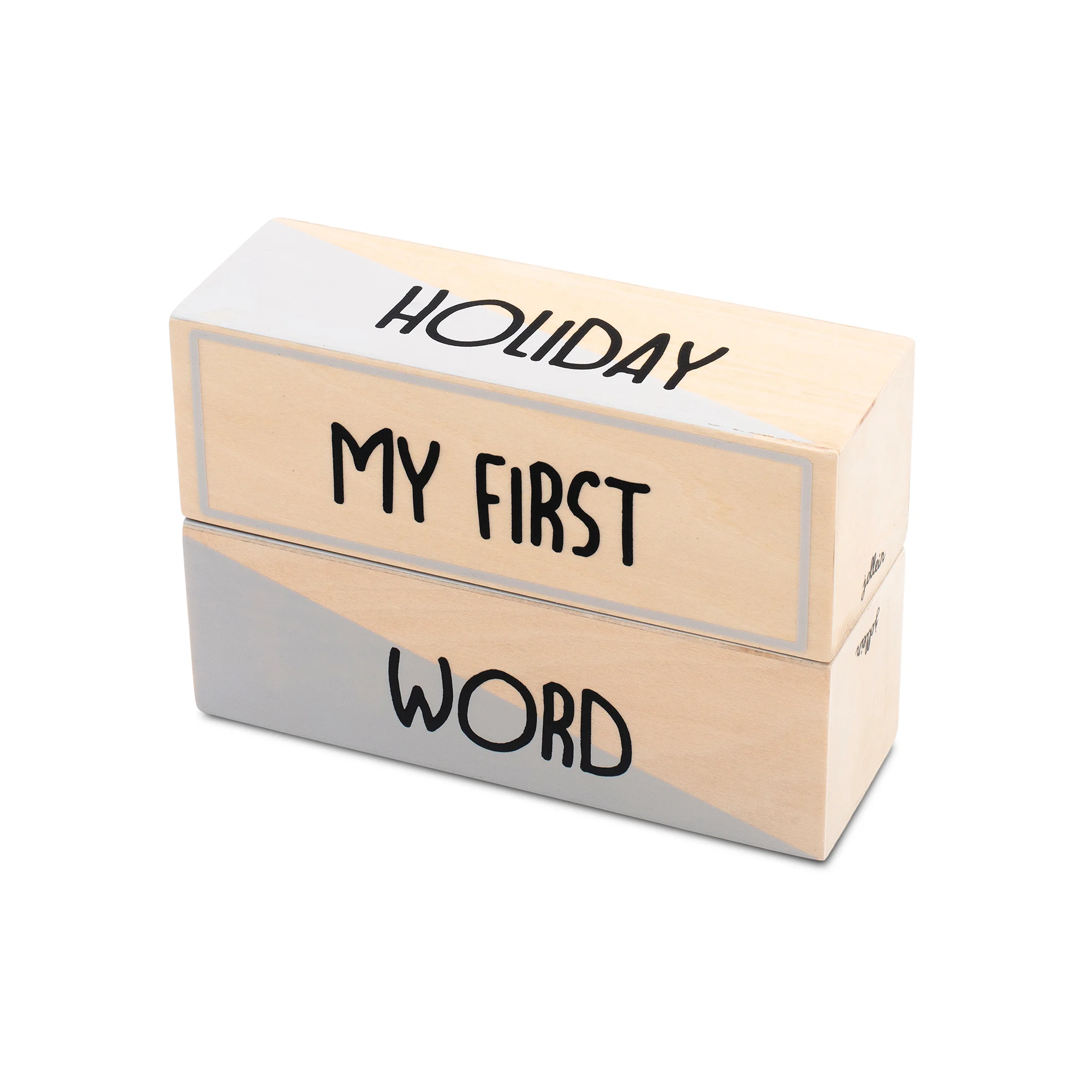 My first moments blocks grijs/wit