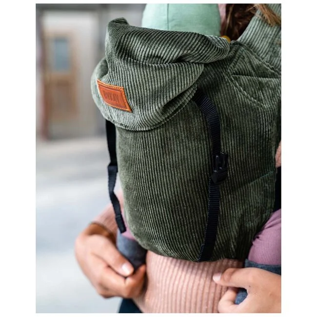 draagzak click classic pro ribbed velvet moss green