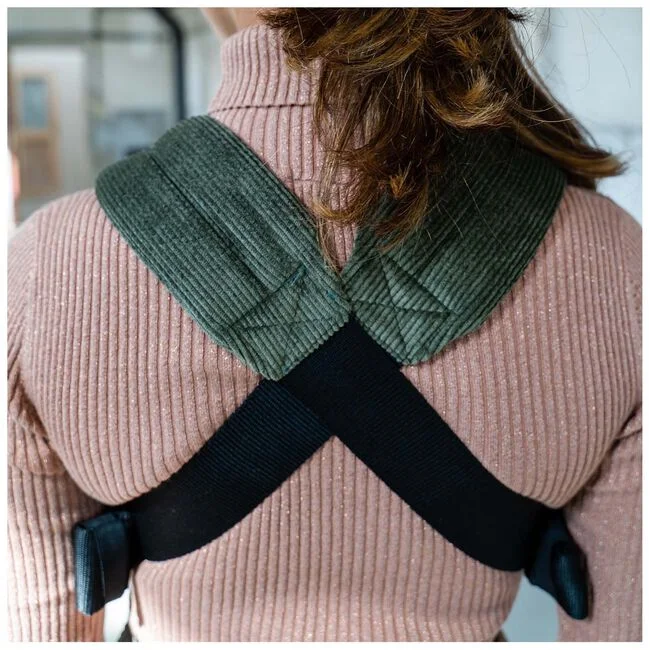 draagzak click classic pro ribbed velvet moss green