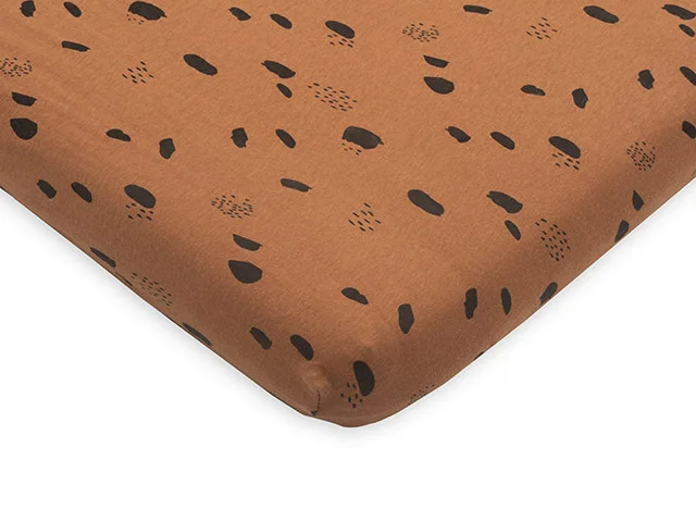 Hoeslaken jersey boxmatras 75x95cm Spot caramel - Afbeelding 2