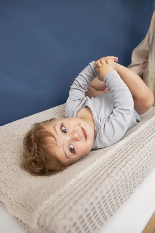 aankleedkussenhoes wafel teddy greige 50x70cm