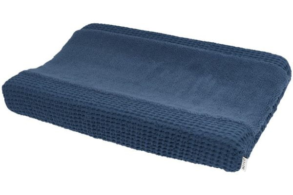 aankleedkussenhoes wafel teddy indigo 50x70cm