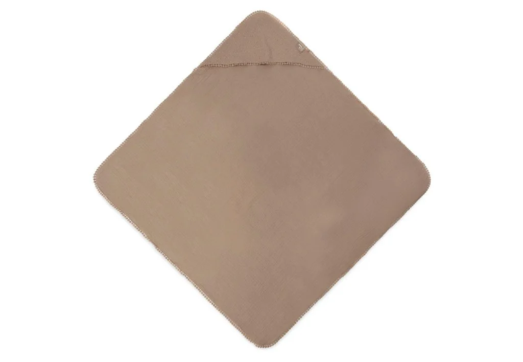 Badcape Embroidery 75x75cm Biscuit- Jollein