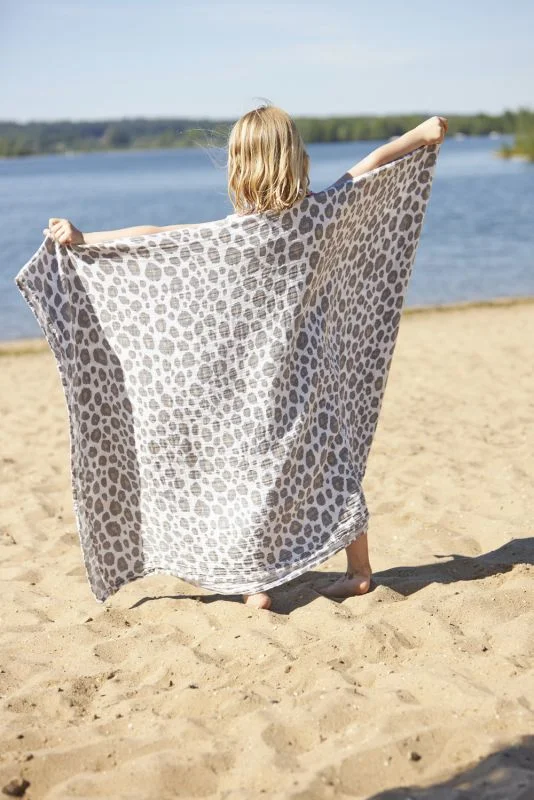 Hydrofiele Swaddles 3-Pack Panter - Panter Neutral/Uni Grijs/Panter Neutral - 120x120cm