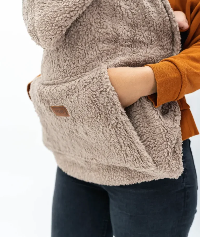 draagzak cover winter teddy taupe