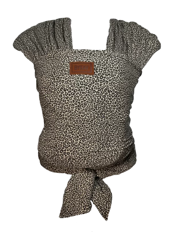Draagdoek Stretchy Wrap Deluxe + mutjes - Leopard sand