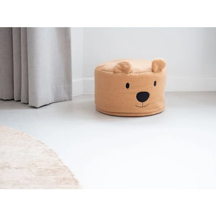 teddy beer poef 40 cm beige