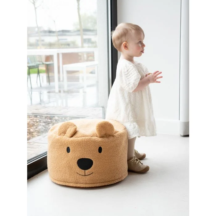 teddy beer poef 40 cm beige