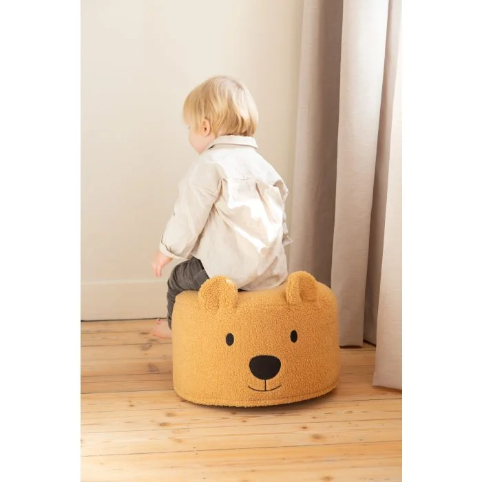 teddy beer poef 40 cm beige