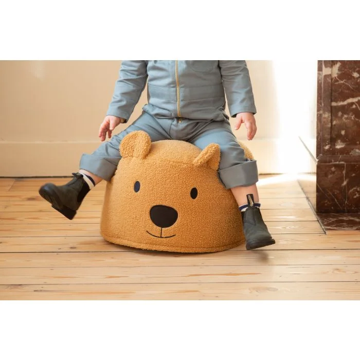 teddy beer poef 40 cm beige