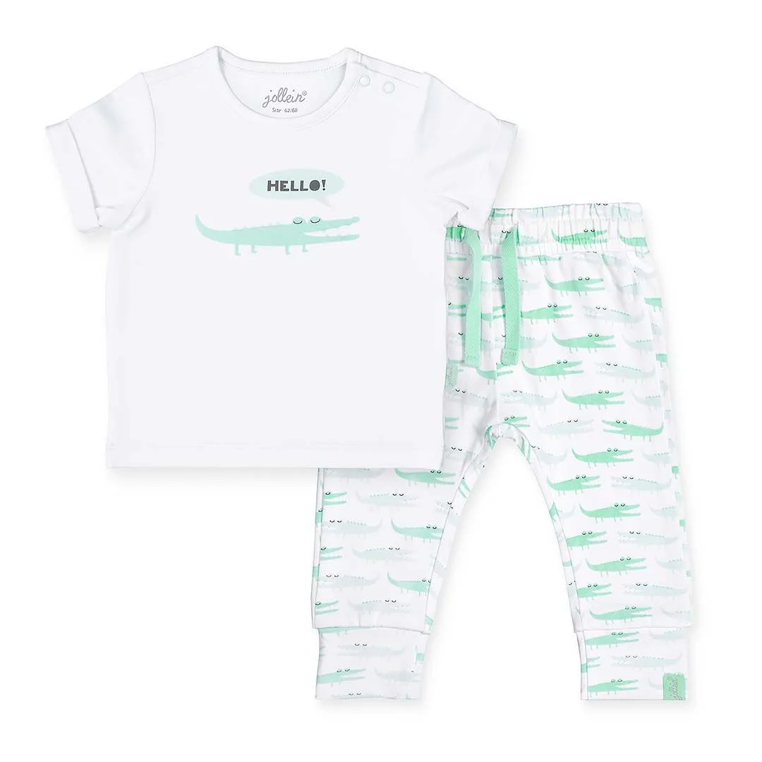 broekje & tshirt happy croco
