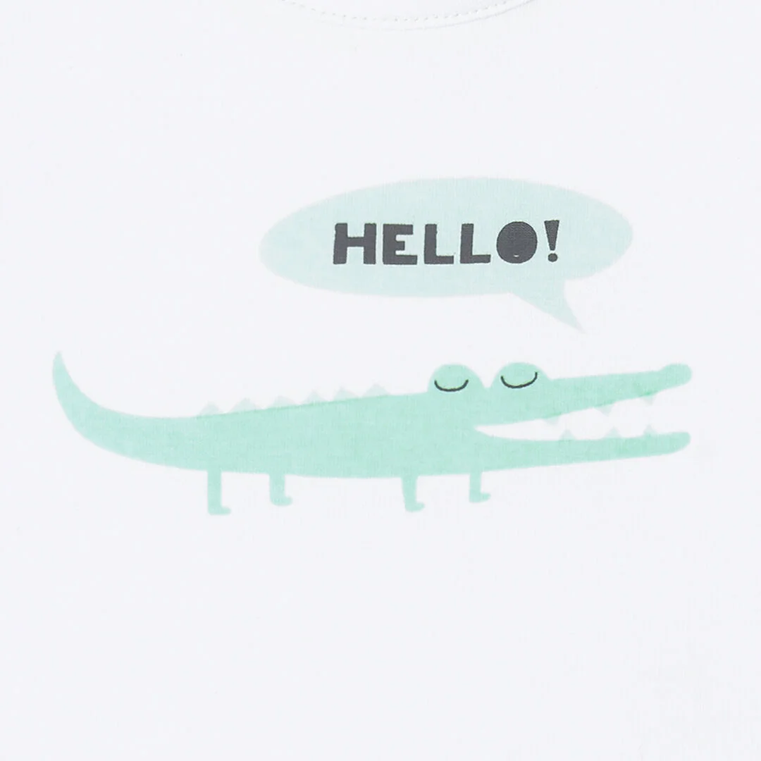 broekje & tshirt happy croco logo